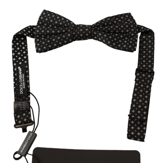 Dolce & Gabbana Heren Zwarte 100% Zijden Verstelbare Nek Papillon Strik - Image 1