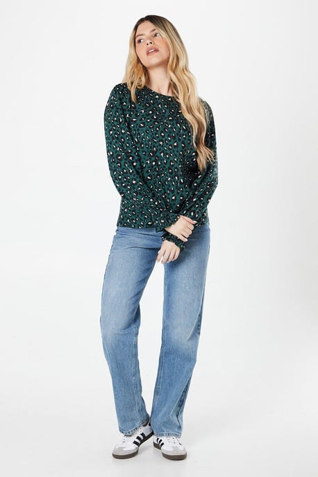 Animal Long Sleeve Blouse