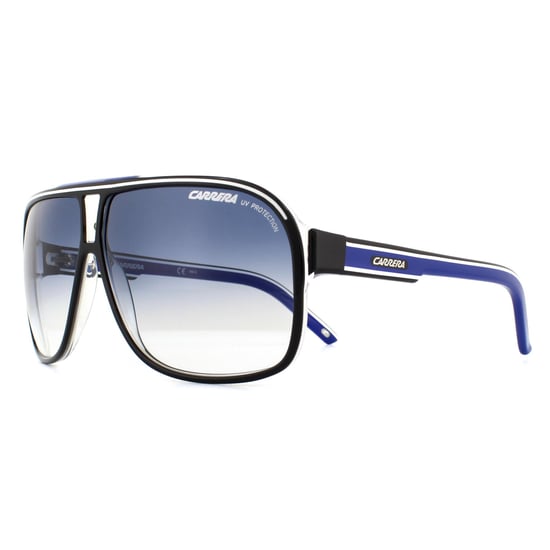 Carrera Aviator Mens Black Dark Blue Gradient Sunglasses