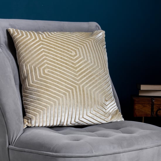 Paoletti Evoke Geometric Cut Velvet Cushion Cover - Image 5