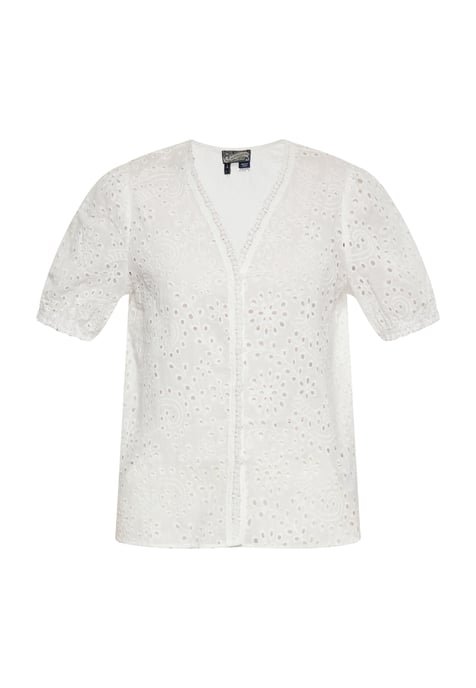 Dreimaster Blouse Dames wolwit - Image 1