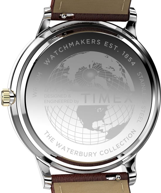 Timex Waterbury Classic Maanfase Herenhorloge Bruin TW2W75600 - Image 4