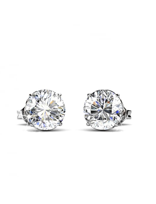 Kristine Earrings - Silver and Crystal - Image 3