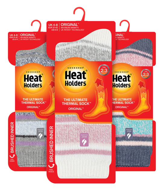 HEAT HOLDERS - 3 Pack Multipack Ladies Insulated Thermal Socks for Winter - Provence - Image 2