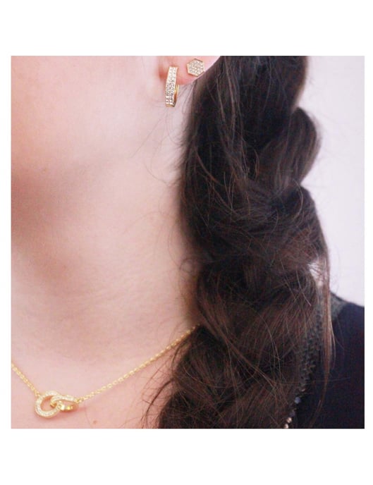 Glamour Earrings - Gold and Crystal - Image 2