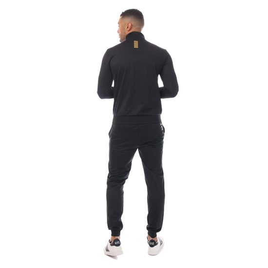 Heren Emporio Armani EA7 Trainingspak met volledige rits in zwart - Image 2