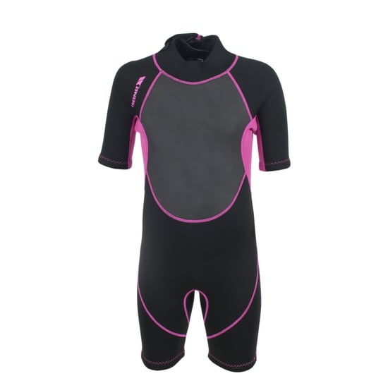 Trespass Childrens Girls Scubadive 3mm Kort Wetsuit (Zwart) - Image 1
