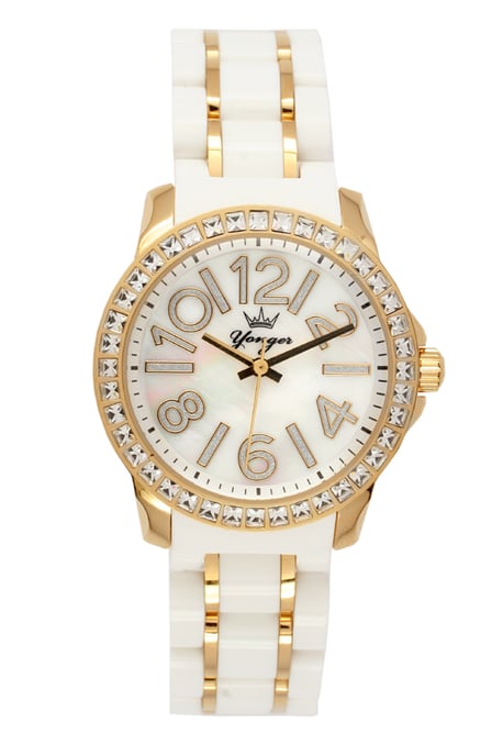 Yonger and Bresson Yellow Gold White Dial Watch