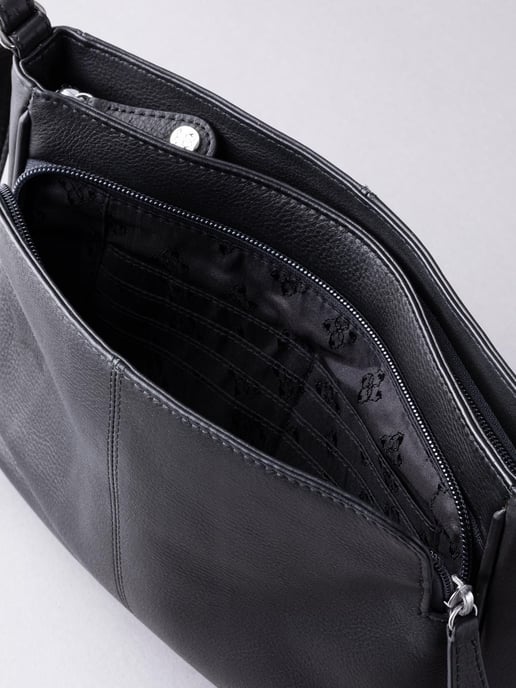 Ambleside Leather Cross Body Bag in Black