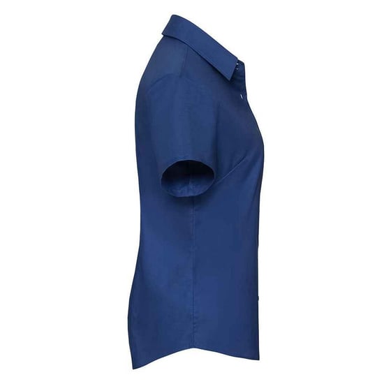 Russell Collection Womens/Ladies Oxford Short-Sleeved Shirt (Bright Royal Blue) - Image 2