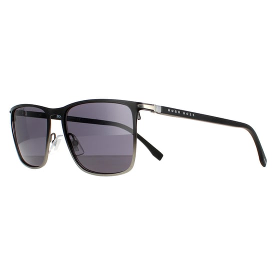 Hugo Boss Rectangle  Mens Black Ruthenium/Dark Grey 1004/S Sunglasses