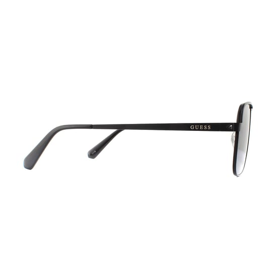 Guess Square Mens Matte Black Green Mirror Sunglasses