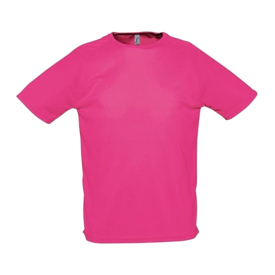 Sols Mens Sporty Short Sleeve Performance T-Shirt (Neon Pink) - Image 1