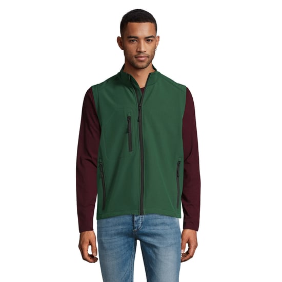 SOLS Heren Rallye Softshell Mouwloos Gilet (Fles groen) - Image 1