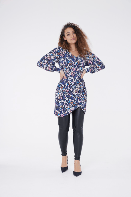 Bodycon jurk met luipaardprint - Paars - Image 1