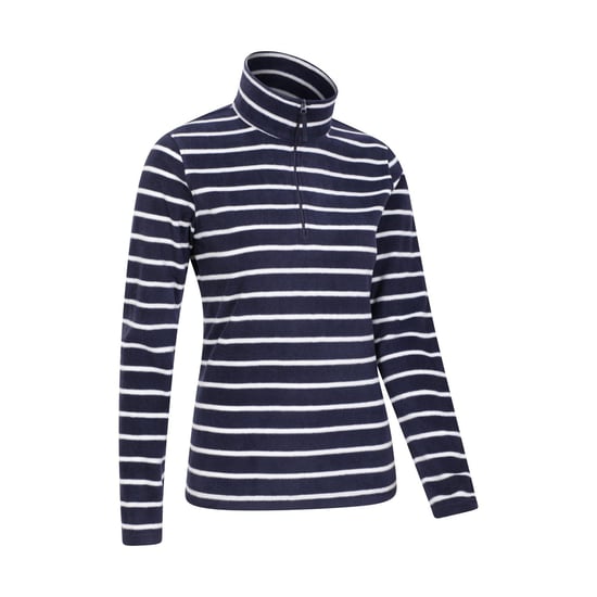 Mountain Warehouse Dames/Dames Camber Gestreepte Half Zip Fleece Top (Marine) - Image 3