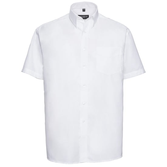 Russell Collection Heren Oxford Easy-Care overhemd met korte mouwen (Wit) - Image 1