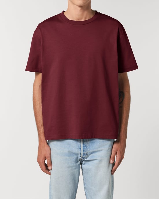 Antaratma Unisex Relaxed T-Shirt in Burgundy