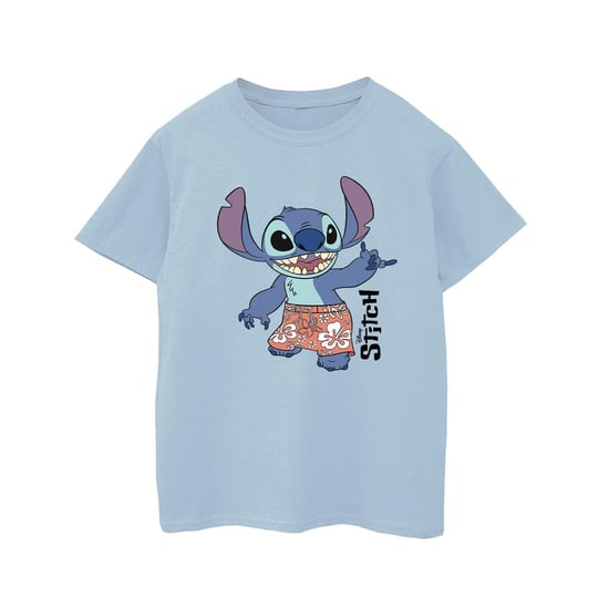 Disney Meisjes Lilo & Stitch Bermuda Shorts Katoen T-Shirt (Babyblauw) - Image 1