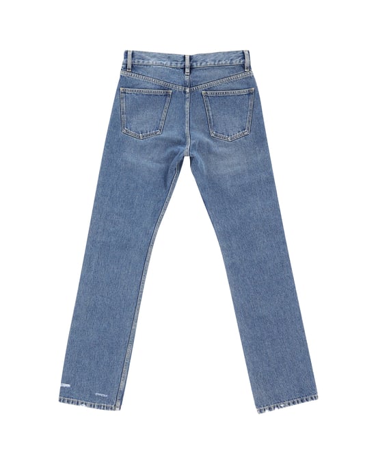 Balenciaga Slim Fit Versleten Jeans in Blauw Katoen - Image 2
