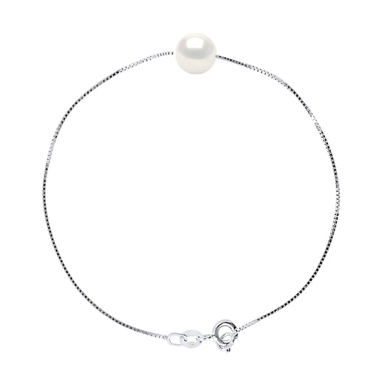 DIADEMA - Bracelet - Real Freshwater Pearls in White Gold