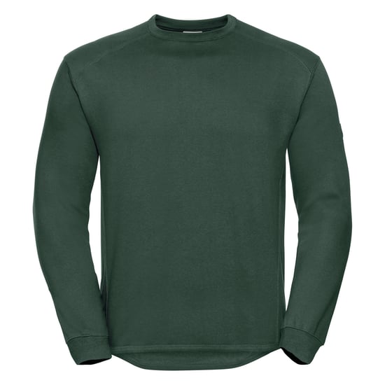 Russell Mens Crew Neck Set In Sweatshirt Top (Bottle Green) - Image 1