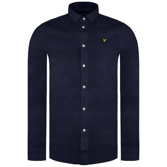 Lyle & Scott Multi Yarn Brushed Mens Navy Shirt