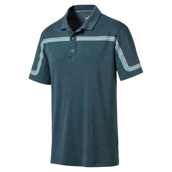 Puma Mens Blue Looping Polo Shirt - Image 1