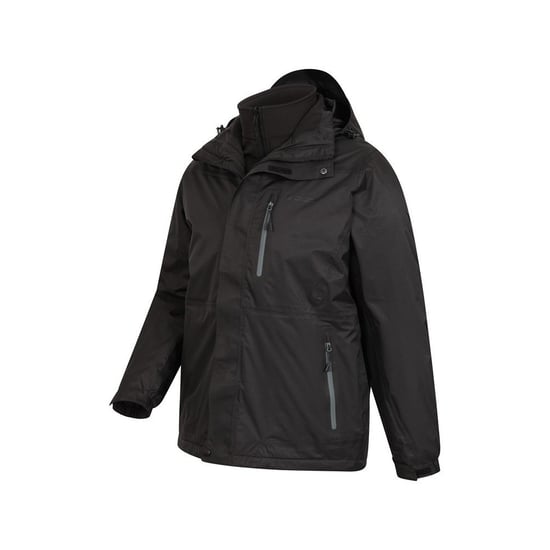 Mountain Warehouse Mens Bracken Extreme 3 in 1 Waterproof Jacket (Black) - Image 3