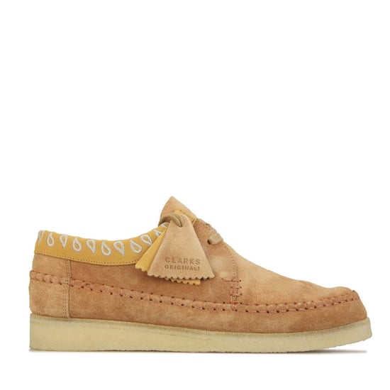 Men's Clarks Originals Weaver Suede Shoes in Tan - Image 1