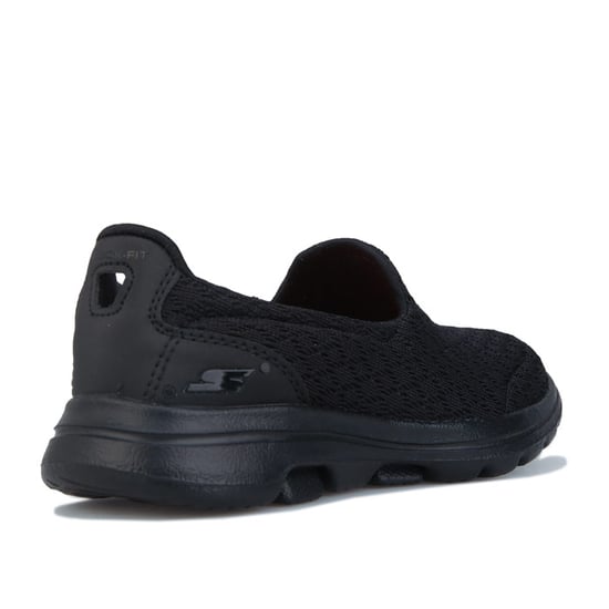 Girl's Skechers Children Go Walk 5 Slip On Trainers in Black - Image 3