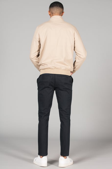 Stone Cotton Funnel Neck With Buttons Jacket