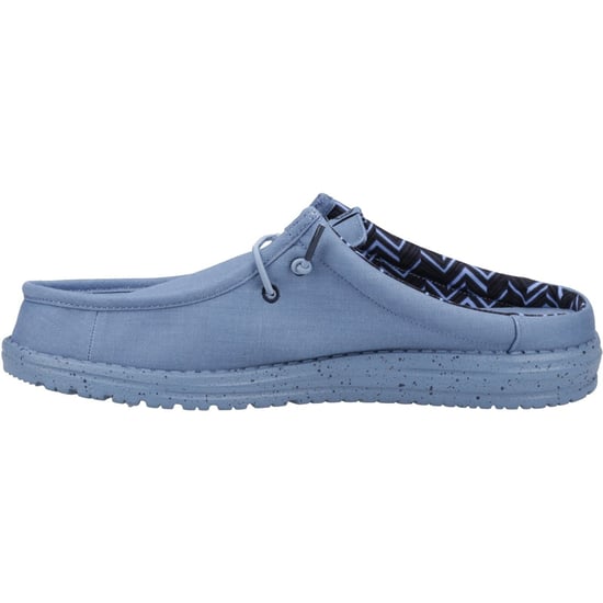 HEYDUDE Wally Slip Canvas 100% bomull Elemental Blue tofflor för män - Image 6