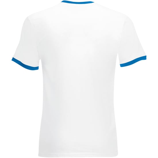 Fruit Of The Loom Mens Ringer Short Sleeve T-Shirt (White/Royal Blue) - Image 2