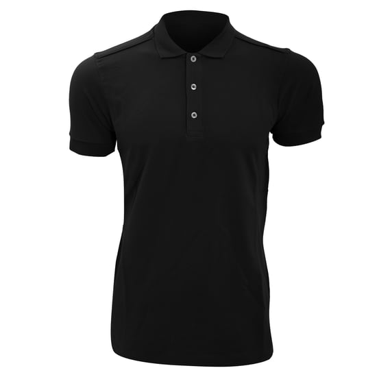 Russell Heren Rekken Korte Mouw Poloshirt (Zwart) - Image 4