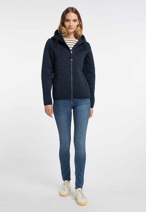 Schmuddelwedda Gebreide fleece jas fraully Dames Marine gem - Image 2