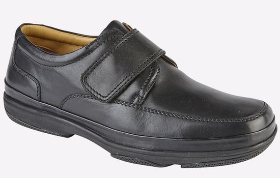 Roamers Dexter Leather Shoes Mens Wide Fit - Image 1