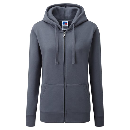 Russell Ladies Premium Authentic Zipped Hoodie (3-Layer Fabric) (Convoy Grey)
