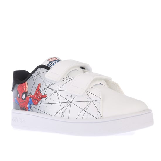 Boy's adidas Infant Spiderman Advantage Trainers in White Black