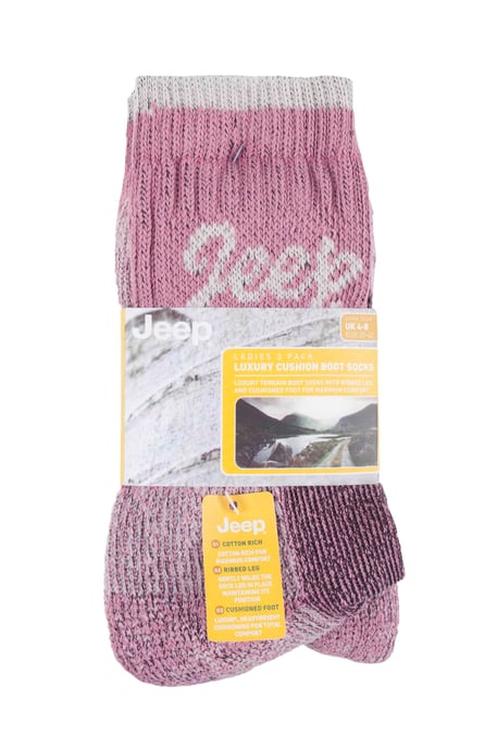 JEEP TERRAIN - 3 Pairs Cotton Walking Hiking Socks for Ladies - Image 2