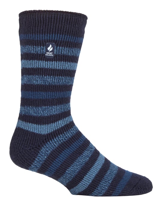 Heat Holders - Mens Extra Thick Thermal Socks for Winter | Warm Fluffy Fleece Insulated Socks | Gifts for Men - Navy (Dublin) - Image 1
