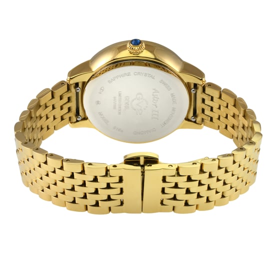 Astor III MOP Dial Swiss Quartz Stainless Steel Diamond Watch - Image 3
