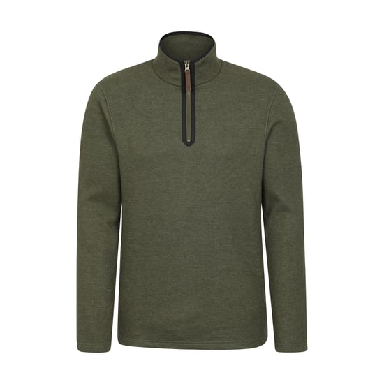 Mountain Warehouse Mens Beta Contrast Zip Top (Dark Khaki)