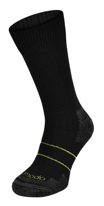 Breathable Wool Work Socks | Comodo | Thick Heavy Duty Boot Socks - Black - Image 1
