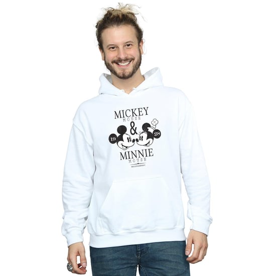 Disney Mens Mickey And Minnie Mouse Mousecrush Mondays Hoodie (White)