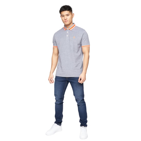 Crosshatch Mens Cratmoore Polo Shirt (Mörkgrå Marl) - Image 3