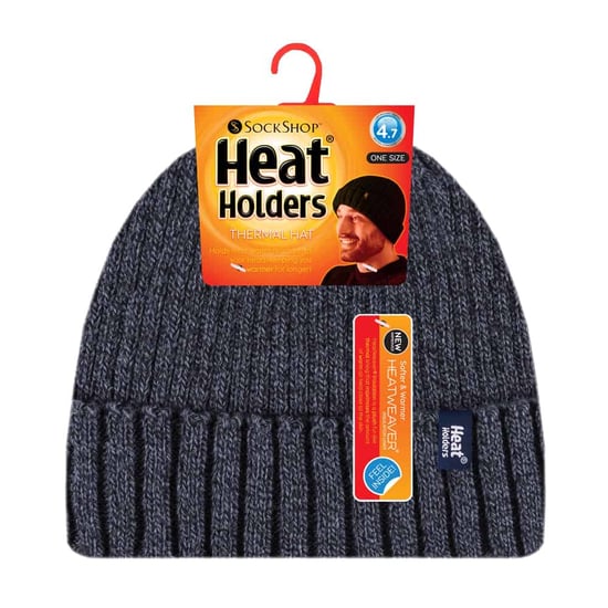 Mens 3.6 tog Fleece fodrad termisk Turn Over Cuff Winter Beanie Hat - Image 2