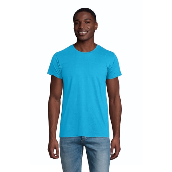 SOLS Heren Pioneer Biologisch Katoenen T-Shirt (Aqua) - Image 1
