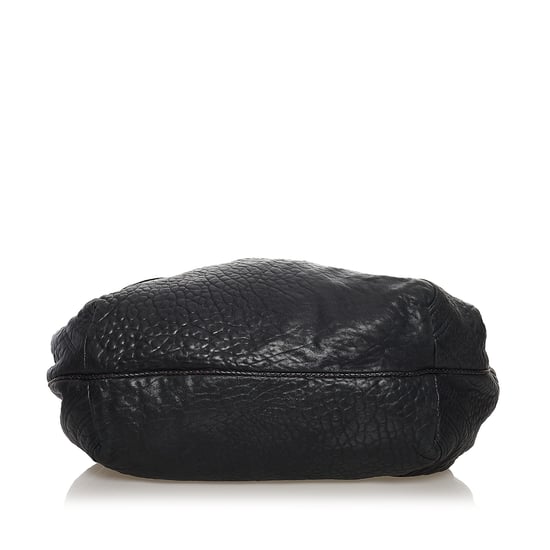 Vintage Fendi Spy Leather Hobo Bag Black - Image 4