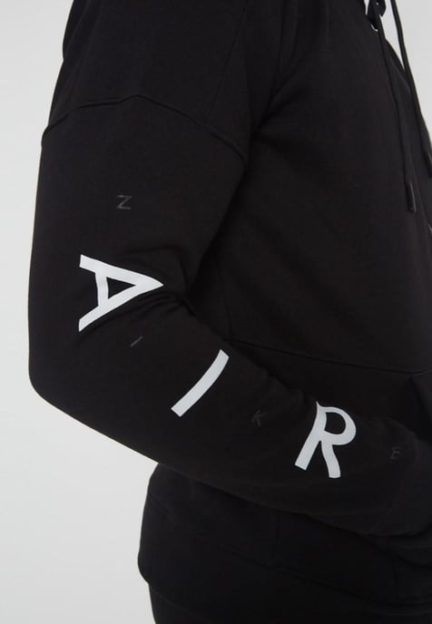 Nike Air Fleece Mens Zip Through Hoodie In Black - Image 3
